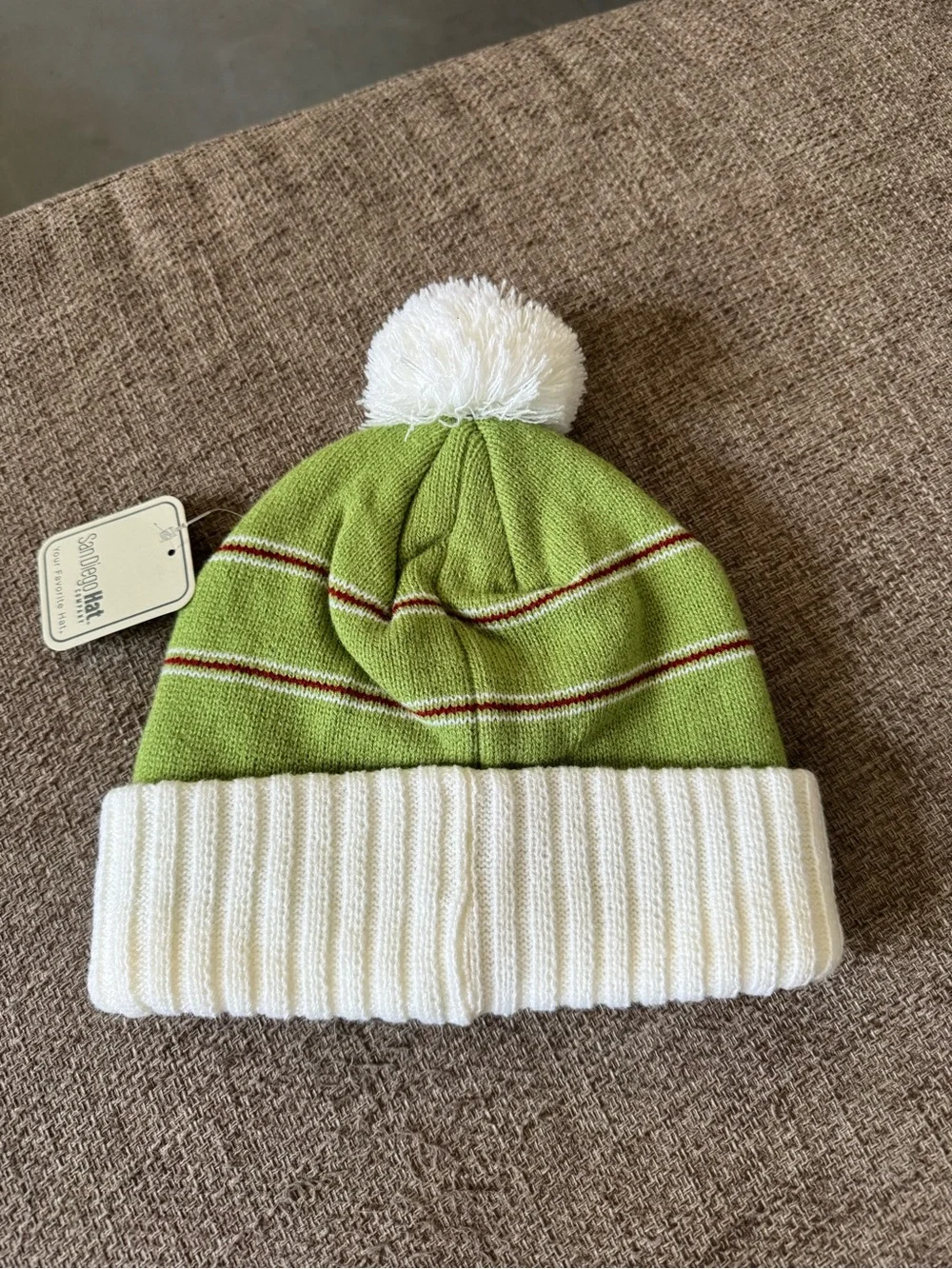 San Diego Hat Company Elfling Rad Beanie - Green, White & Red
